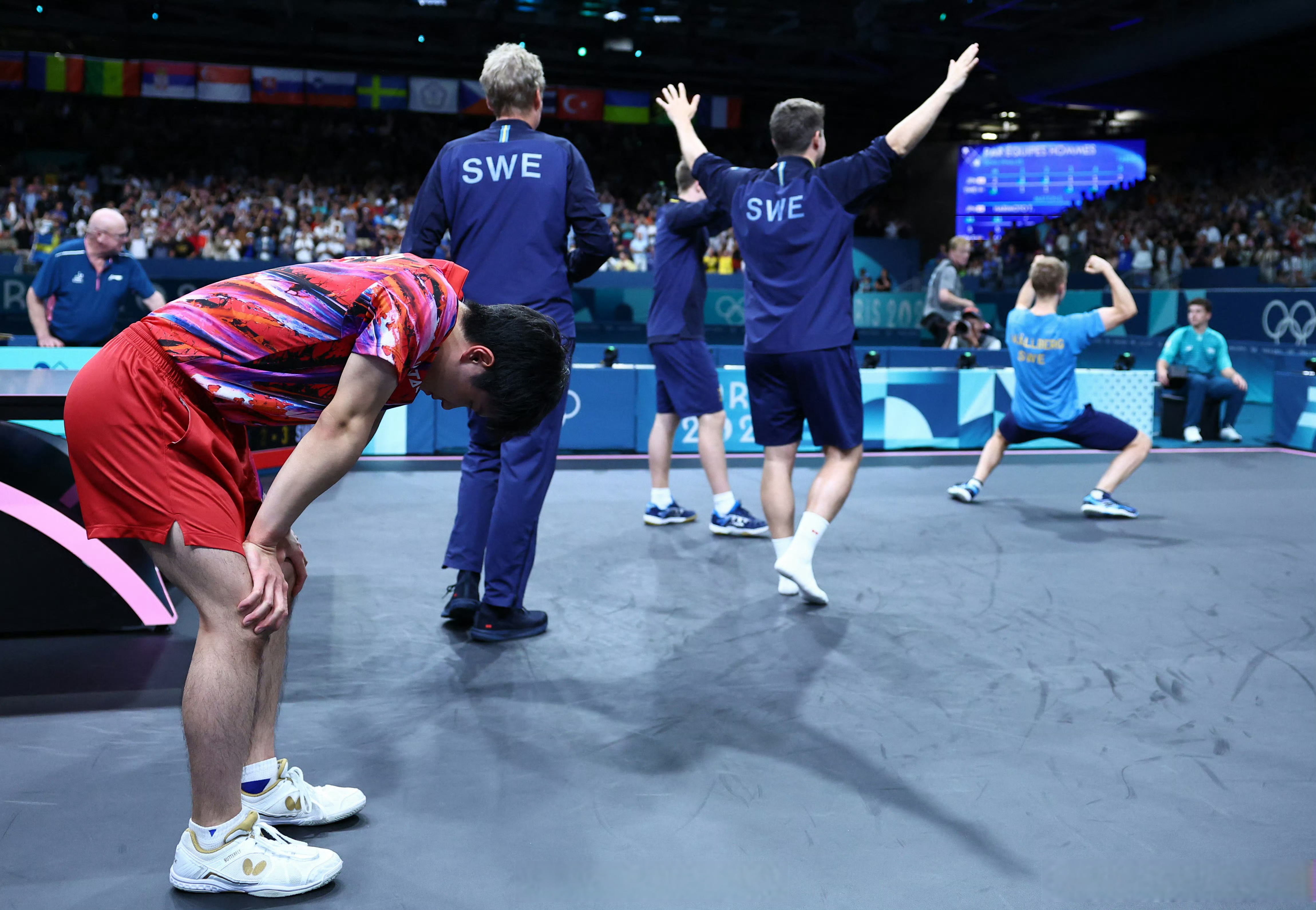 瑞典队完胜日本队，张继科高光表现